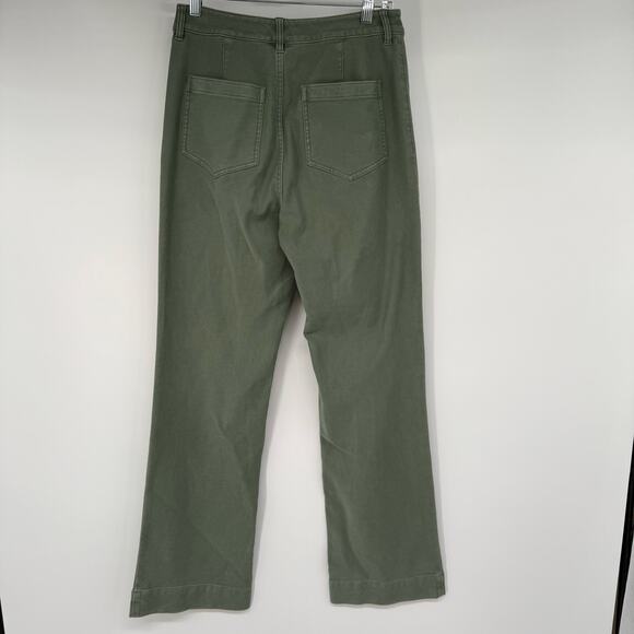 Faherty Olive Wide Leg Pants - Picture 4 of 10